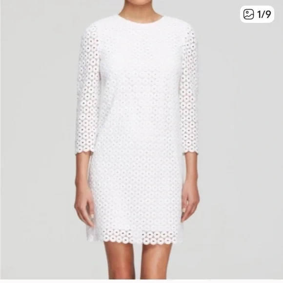 NWT Kate Spade eyelet dress size 4! Gorgeous! 3/4 sleeves. Above knee. Bride - Picture 1 of 12
